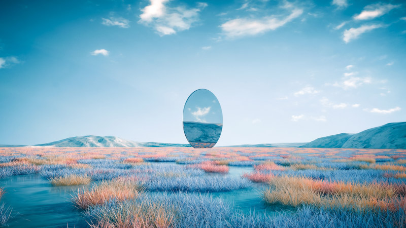 Geometric Landscape Wallpaper